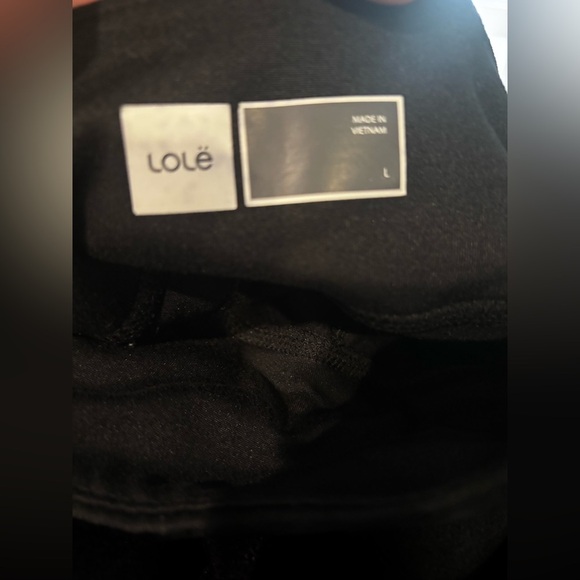 Lole OM Tech Black Jogger Track Pants Relaxed Fit Sz L - Picture 6 of 8